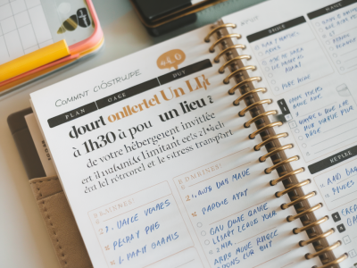 Comment construire un planning jour J pour un lieu à 1h30 de votre hébergement invité en limitant les retards et le stress transport