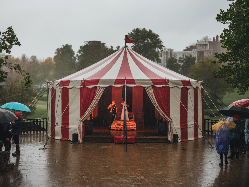 Plan B pluie : comment aménager une cérémonie extérieure sous barnum sans sacrifier la décoration