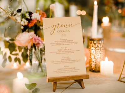 Comment choisir un menu de mariage à quatre services pour 80 invités avec options végétariennes et contraintes de traiteur local