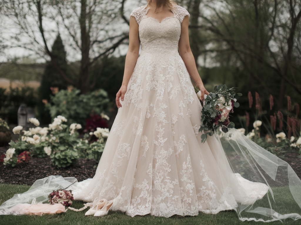 Comment intégrer une robe de mariée de seconde main dans un thème habillé : retouches, tissus et accessoires à privilégier